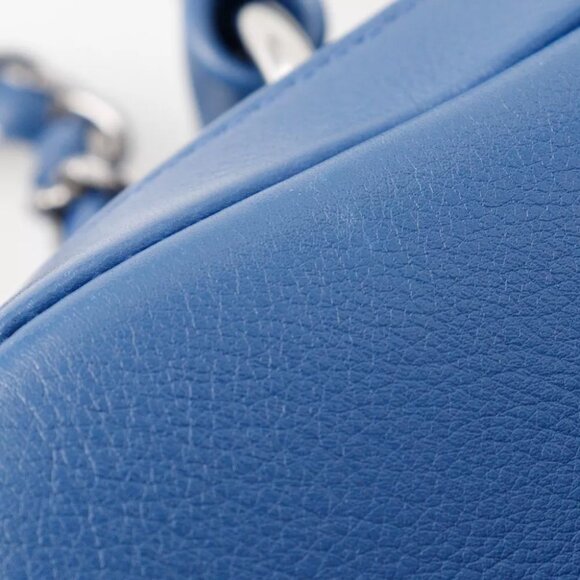 CHANEL Trendy Bowling Bag Handbag 2WAYShoulder Blue Calfskin Women - Picture 2 of 12